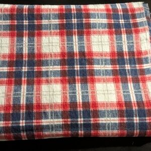 Navy, Red, White Plaid Soft Flannel Fabric - 56" (1.55 Yard) Wide x 18.5" Long